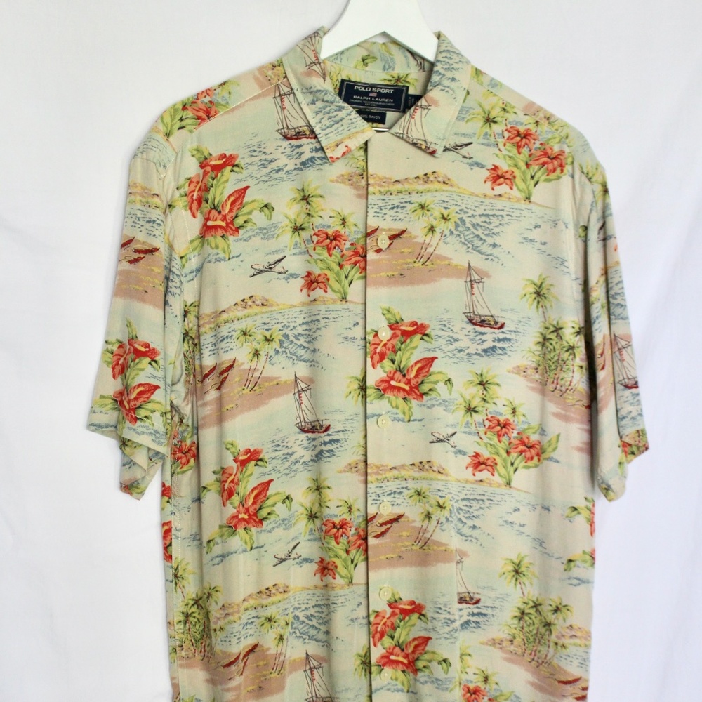 Ralph Lauren Polo Sport Island Shirt Mens Medium